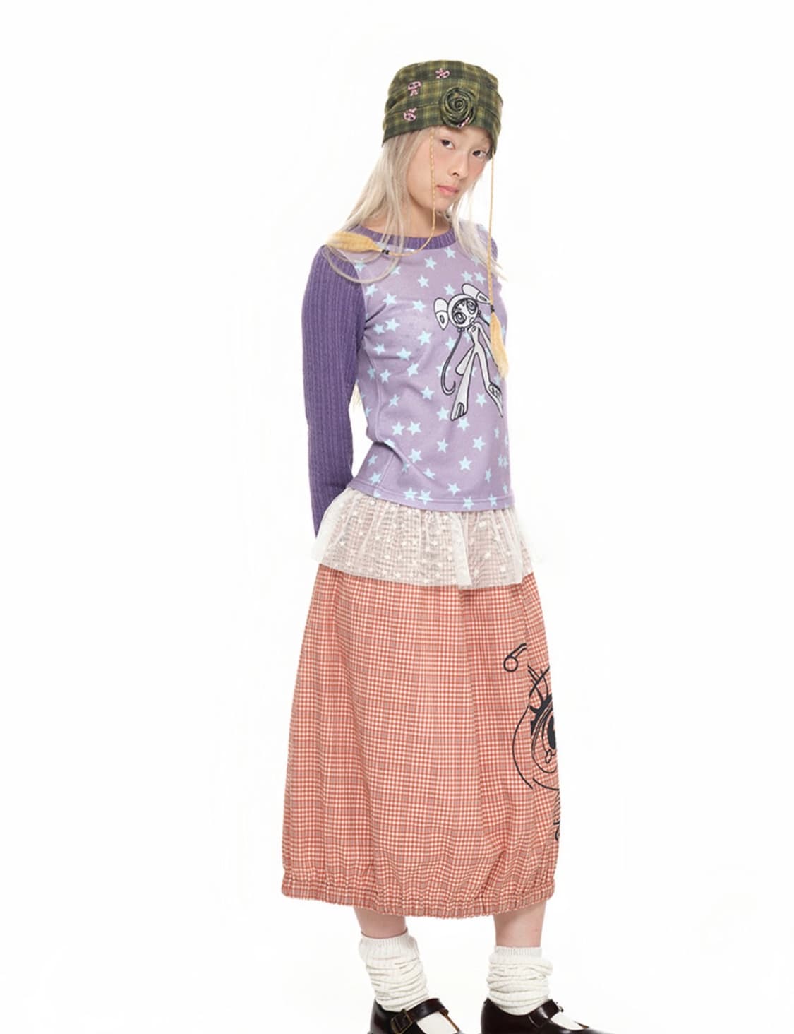 유쓰배쓰 트위스트 니트 롱슬리브 탑 더스티 퍼플 M size 상품이미지2