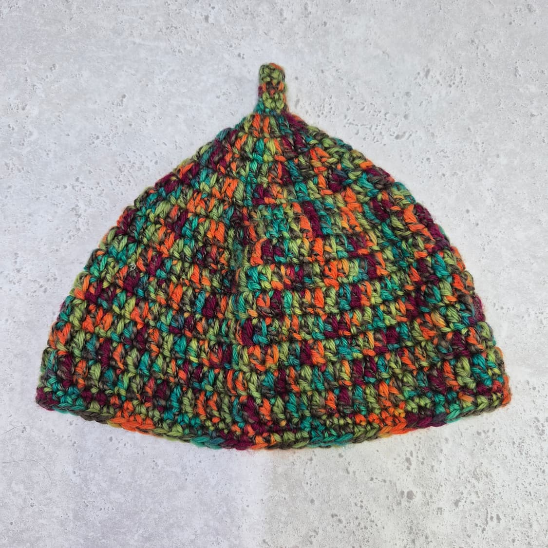 핸드메이드 뜨개 멀티컬러 요정모자 비니 상품이미지2