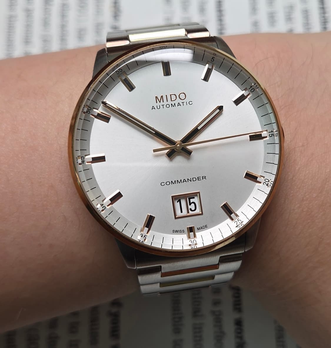 미도(MIDO) 커맨더 빅 데이트 콤비 칼리버80 오토매틱 브레이슬릿 v 상품이미지2