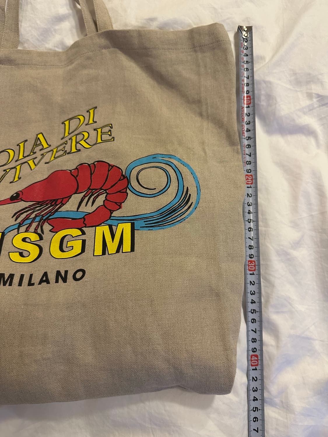 MSGM 새우 프린트 에코백 베이지 상품이미지5