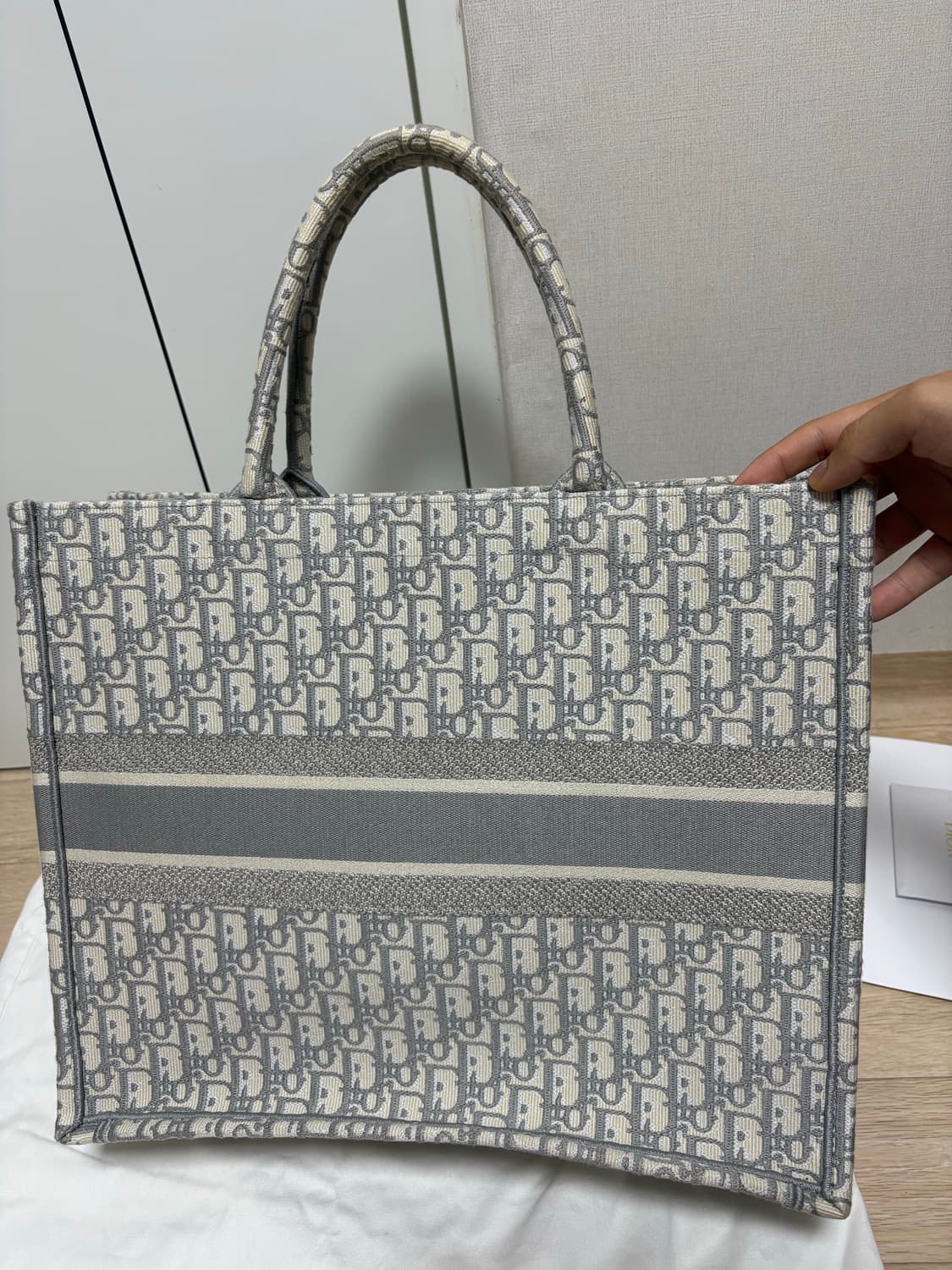 (새상품급, 풀구성) 디올 오블리크 북토트백 라지 상품이미지3