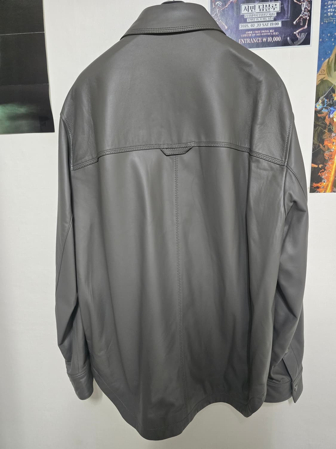 (정품) 솔리드옴므 트러커 가죽 자켓 50 (명품 패딩 점퍼 레더) 상품이미지2