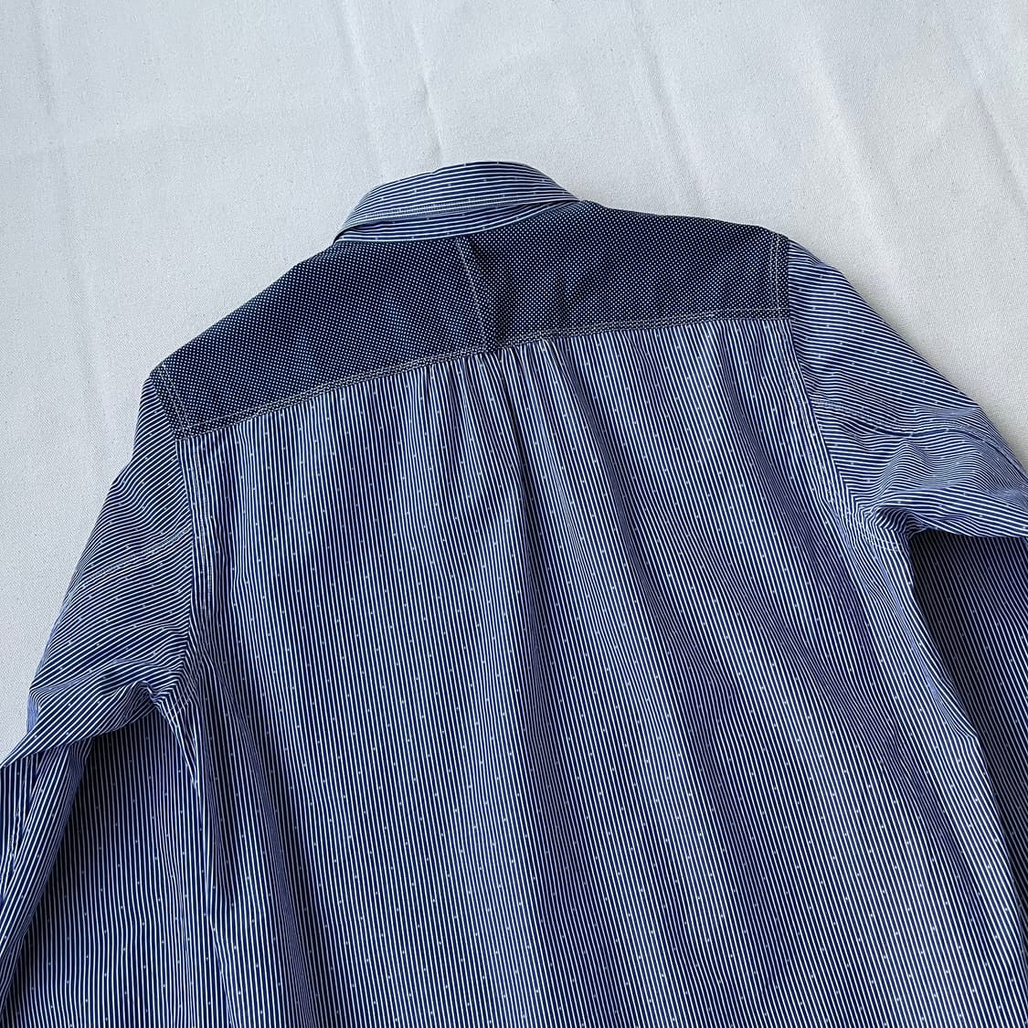 준야 와타나베 맨 자카드 스트라이프 셔츠 상품이미지10