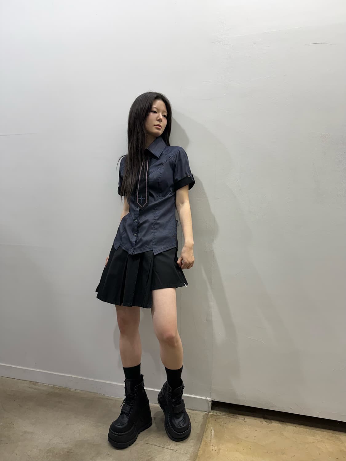 오즈온 셔츠&타이 셋업 상품이미지1