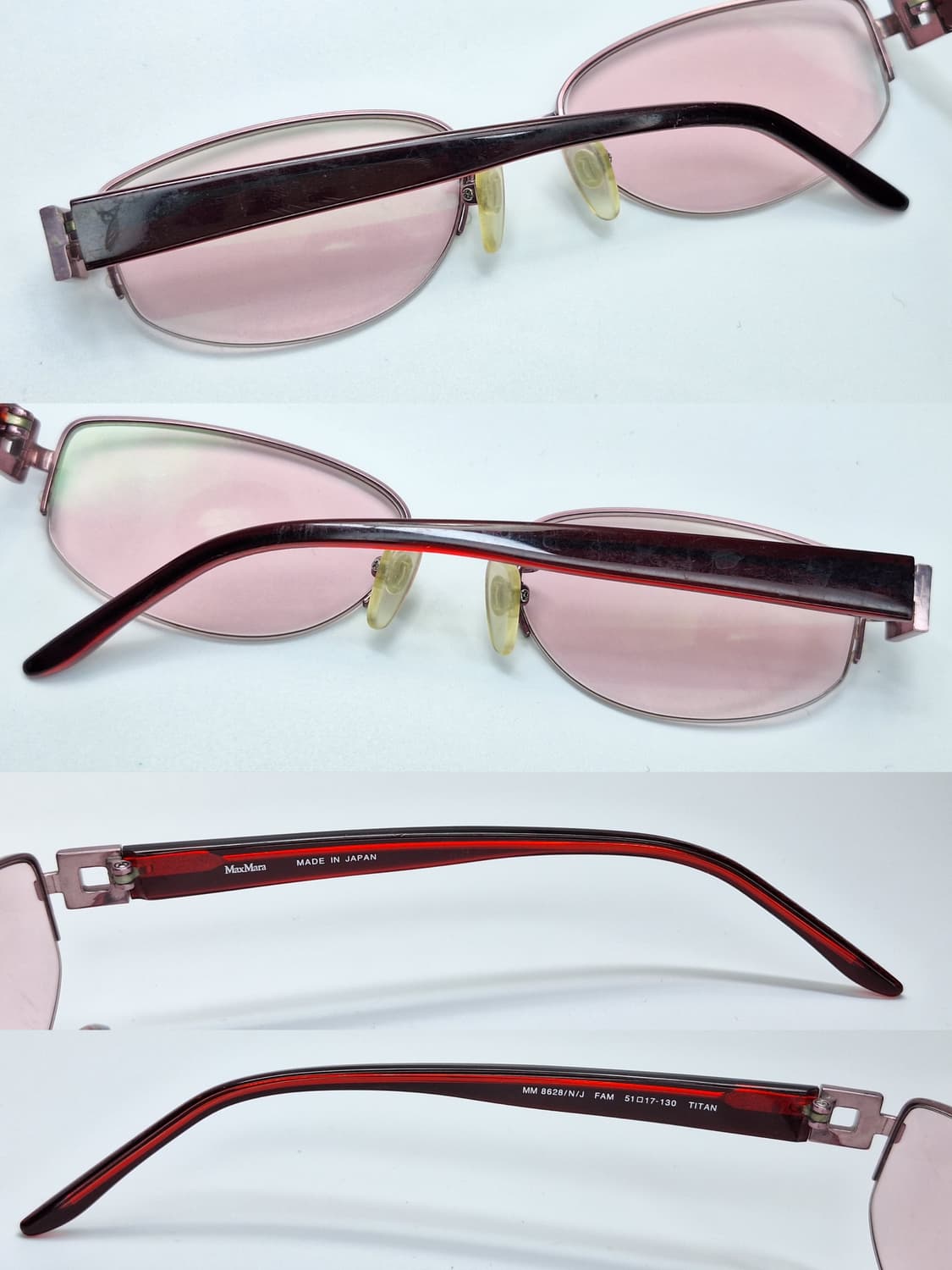 막스마라 MAX MARA mm 8628 티타늄 반무테 안경테 일본 제조  상품이미지5