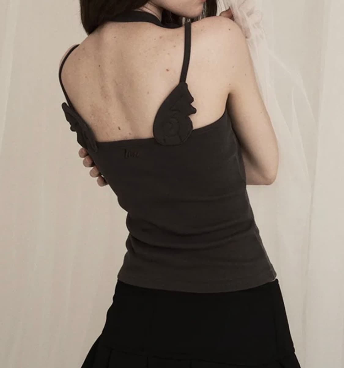 toh Bheart sleeveless Plain 차콜  상품이미지1