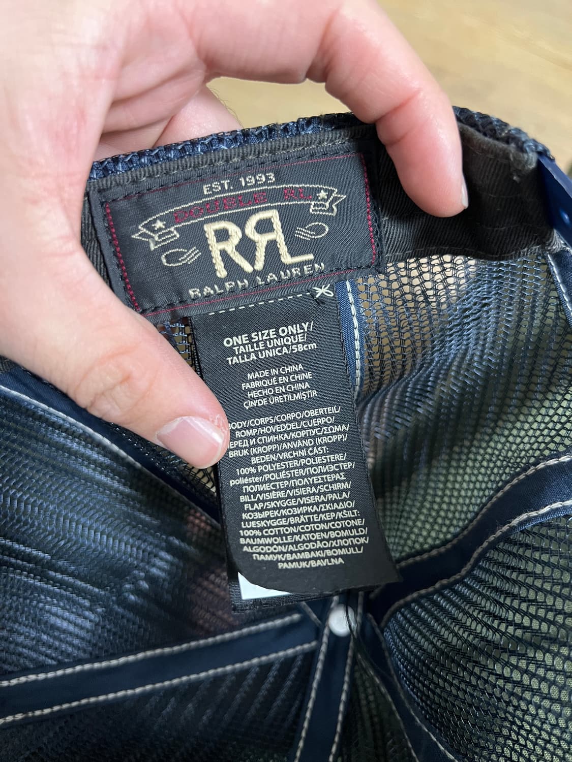 택포16) RRL 더블알엘 데님 빌 메쉬 트러커 캡 상품이미지3