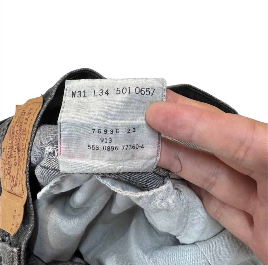 90s 빈티지 리바이스 501 흑청 상품이미지6