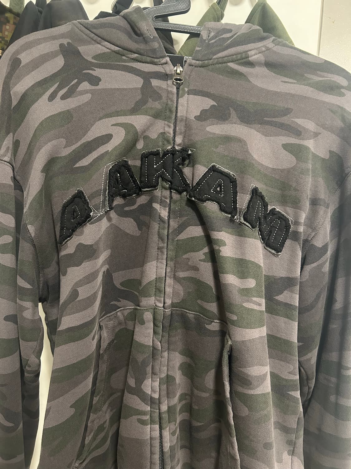 [2사이즈] 아캄 카모 후드집업 블랙 상품이미지2