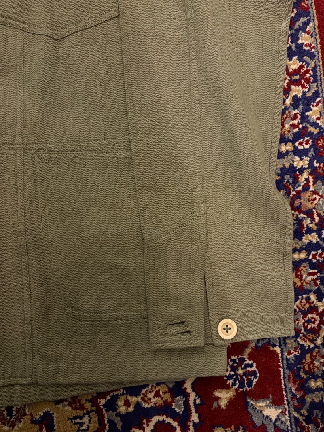 Vintage 해링본 코튼 자켓 상품이미지3