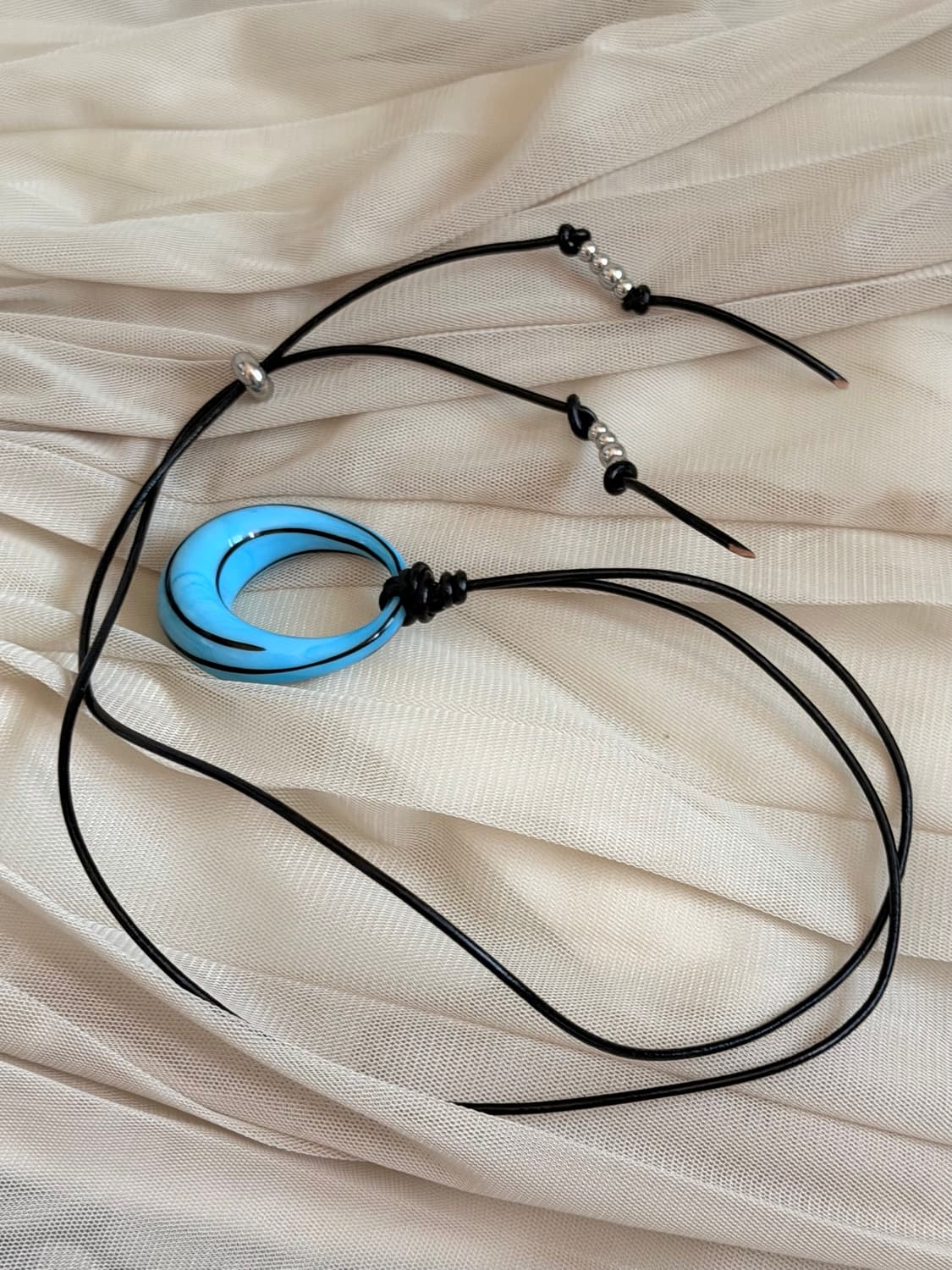 [록녹] only yours - blue oval pendant 상품이미지4