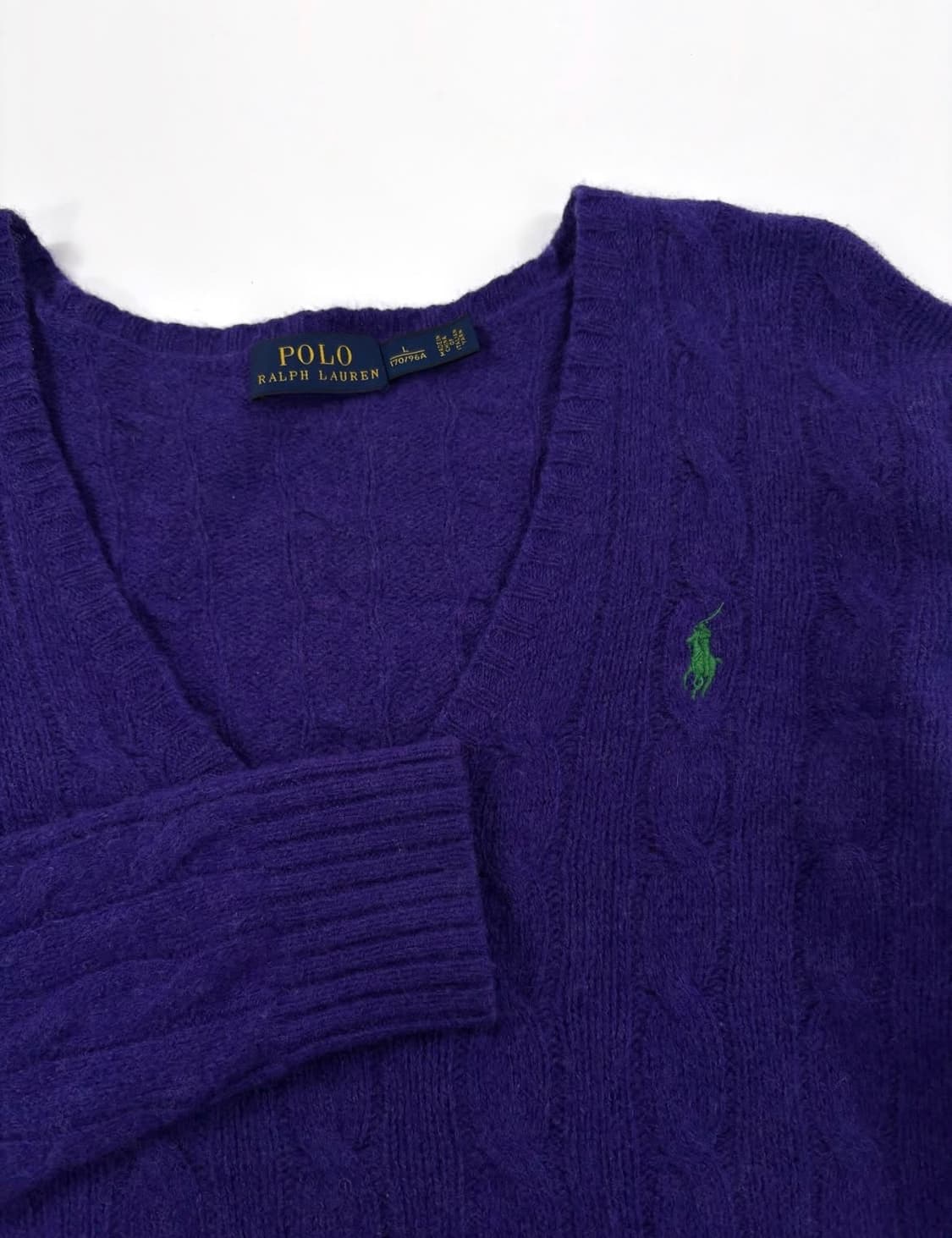 폴로 랄프로렌 울 캐시미어 여성 꽈배기 니트   상품이미지2