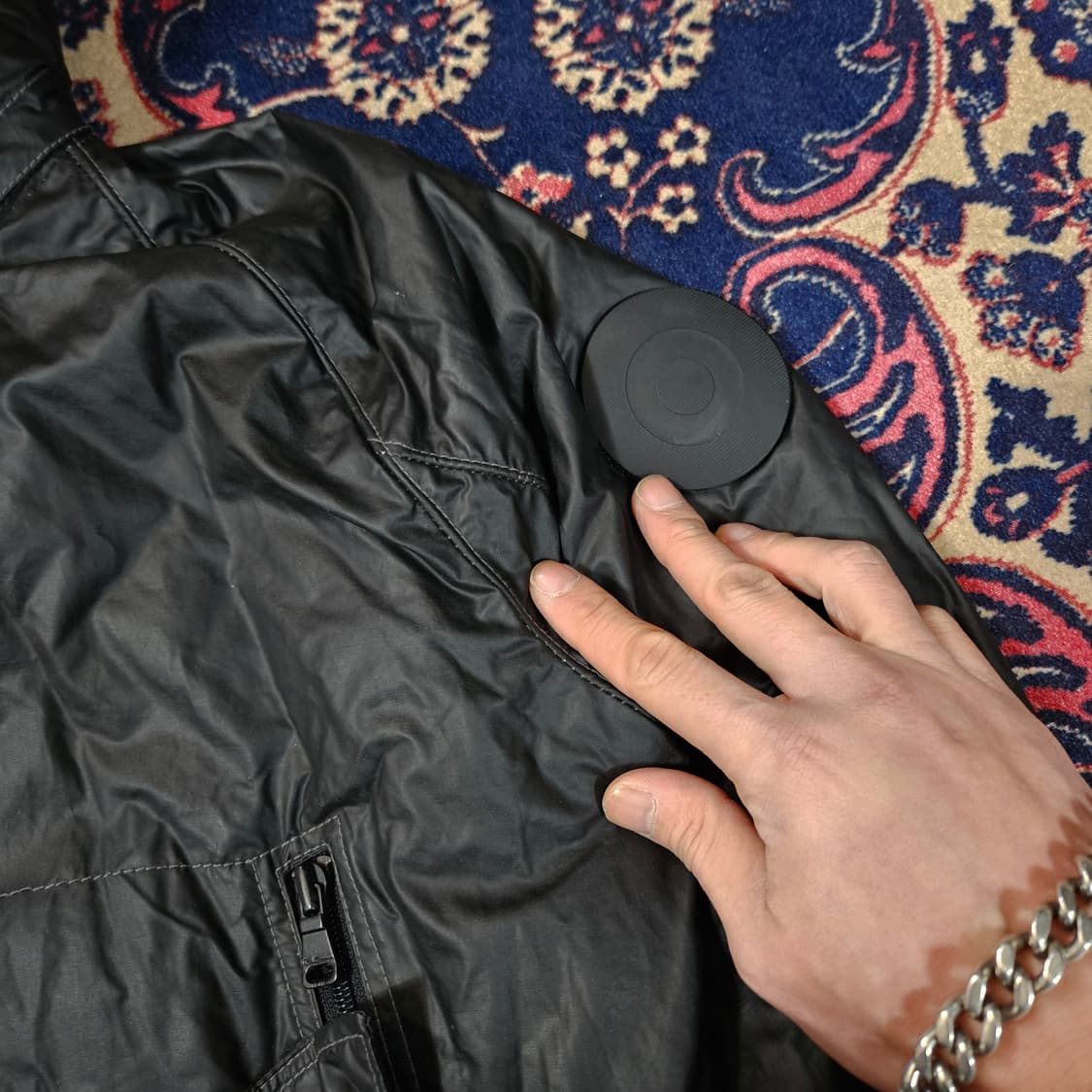 벤셔먼 00's 나일론 왁싱 바이커 후드 숏 자켓 95size 상품이미지8