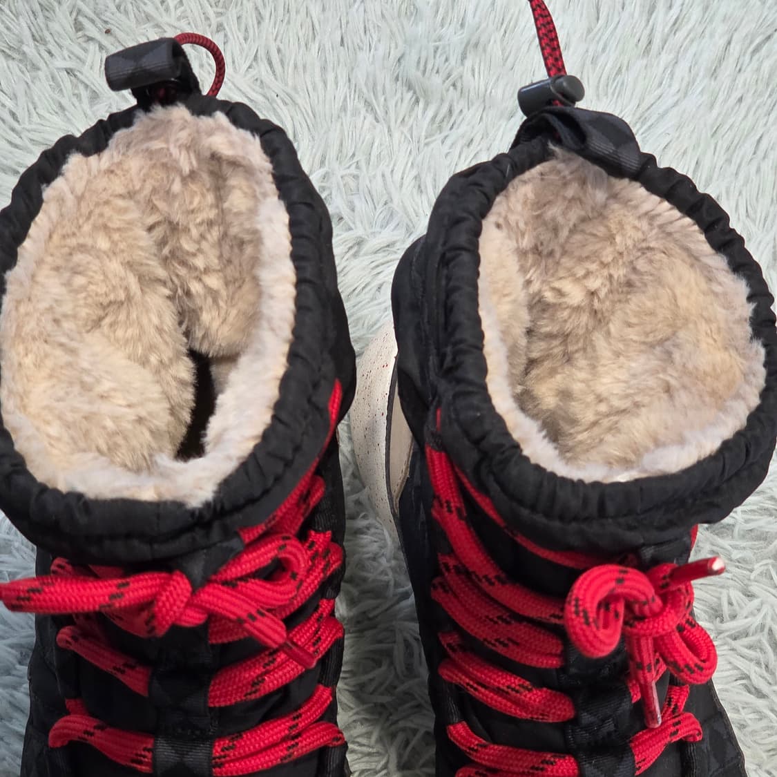 3w-2:나이키 스니커부츠 패딩 윈터부츠 블랙/레드 (240mm) 상품이미지6