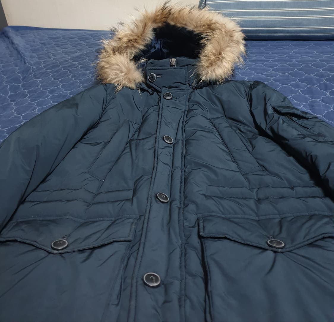 컨셉원 클래식 폭스퍼 오리털 패딩 점퍼 다크네이비 (XL) 상품이미지2