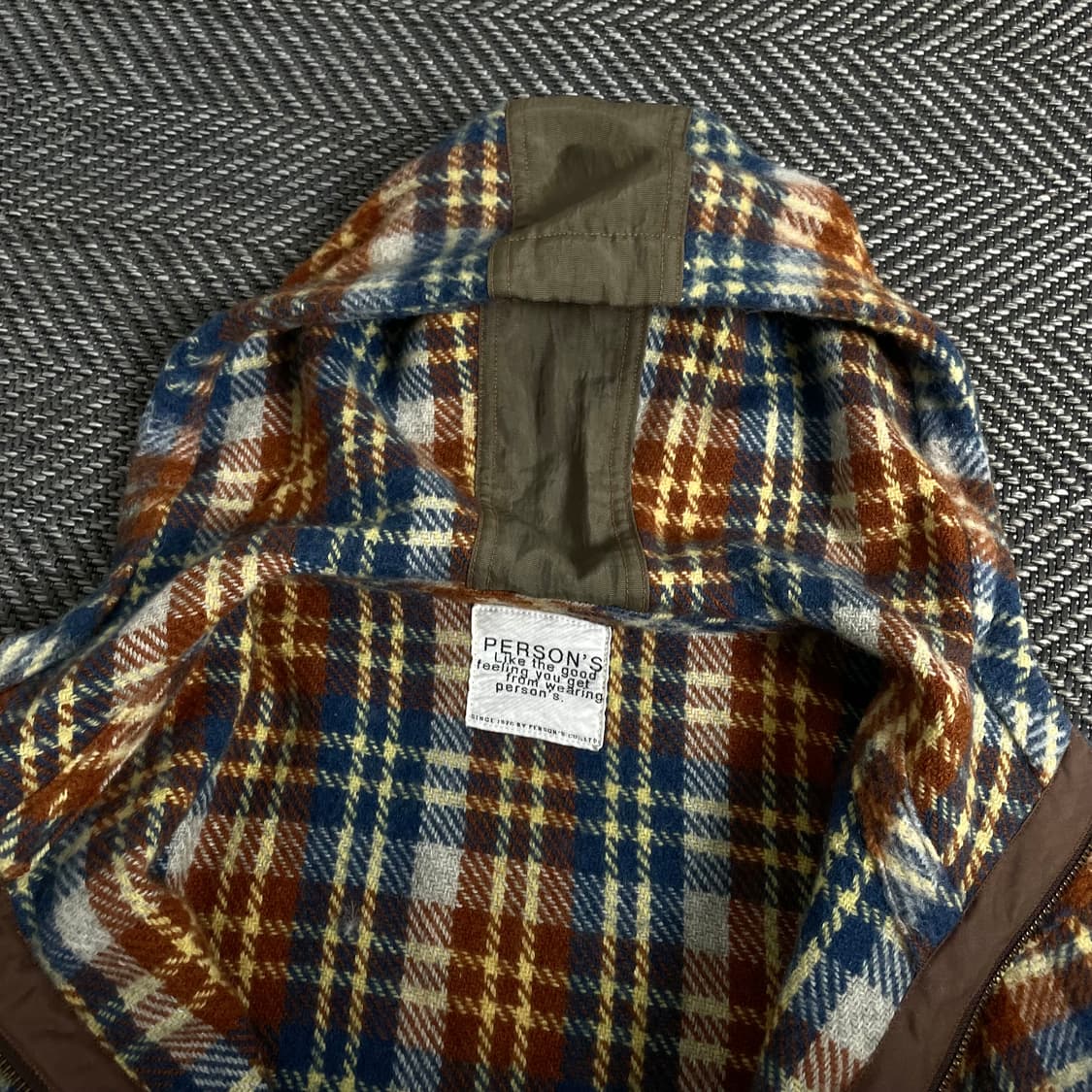 USA 빈티지 타탄체크 후드 플리스 자켓o 3059 상품이미지5