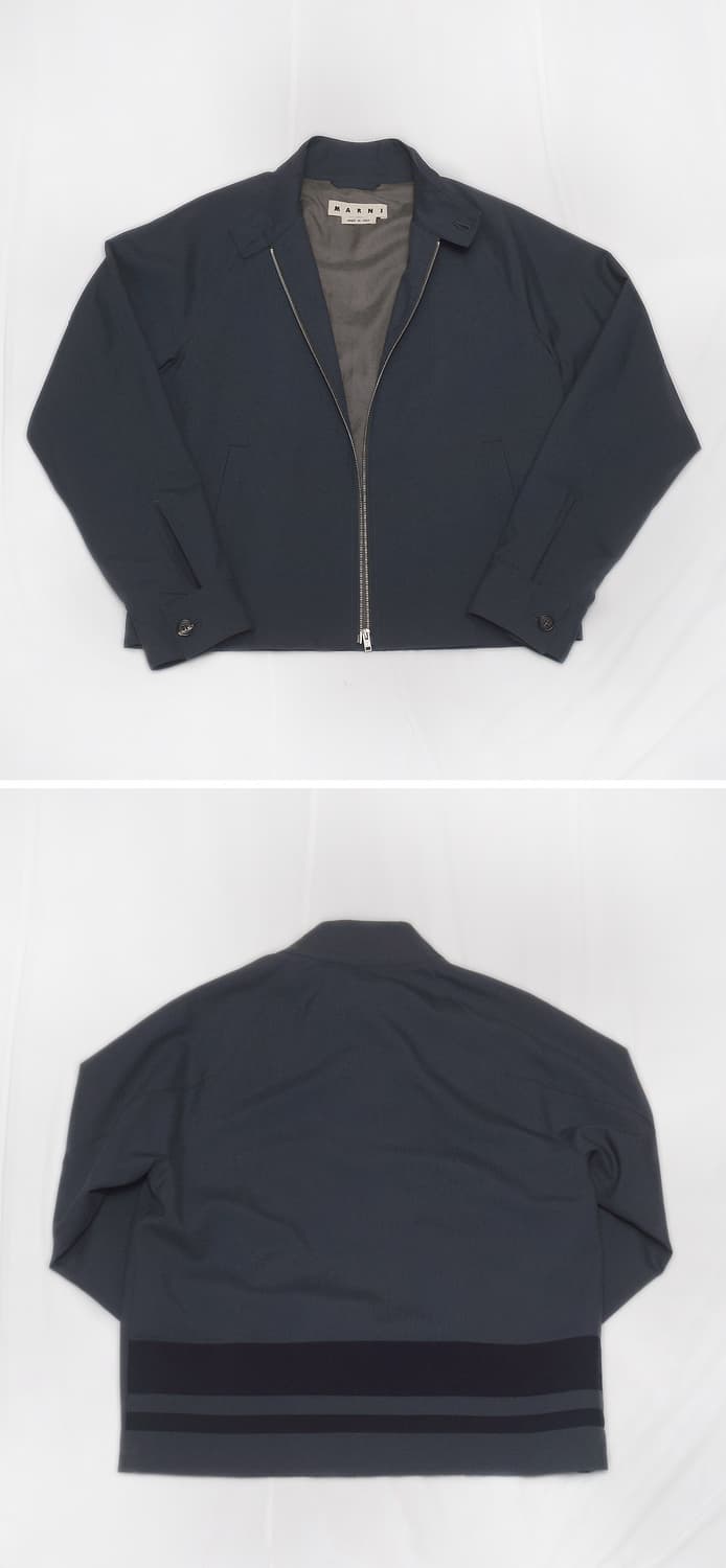 신품급) 마르니 버튼넥 집업 블루종 미니멀 자켓 (48 / 100+) 상품이미지2