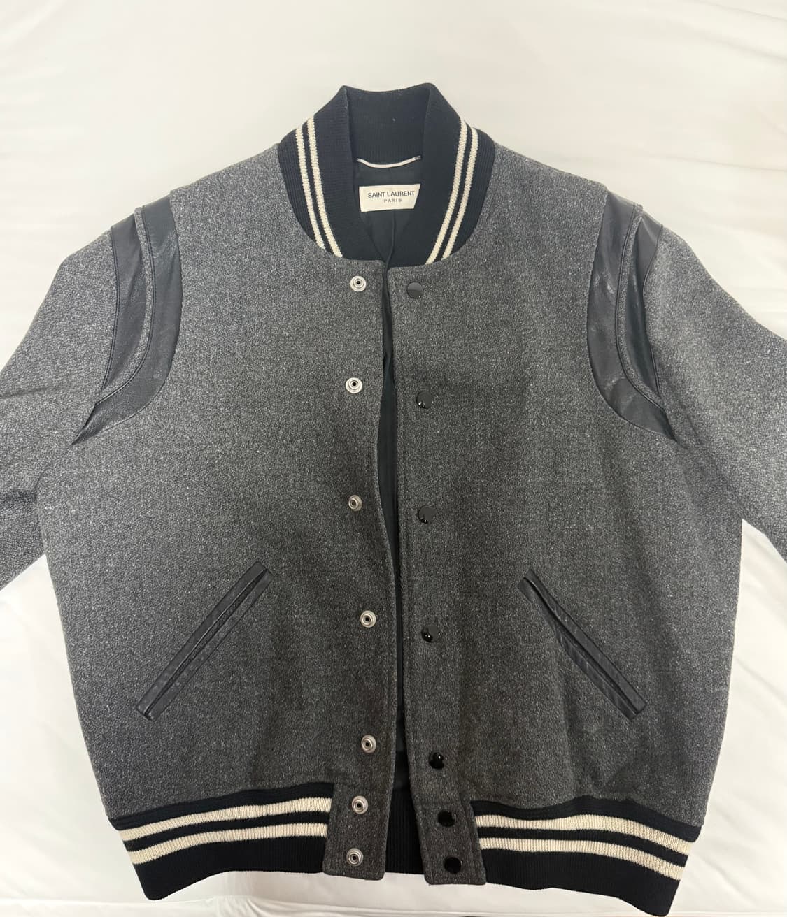 [사이즈48]생로랑 버진 울 테디 자켓 그레이 상품이미지1