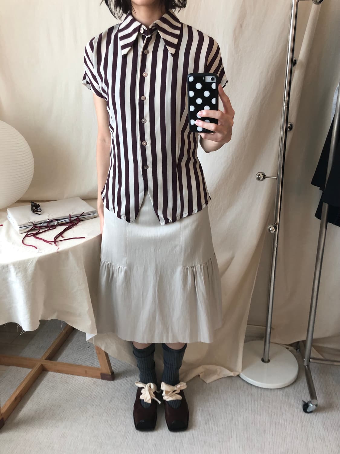 Pearly Midi Skirt 상품이미지3