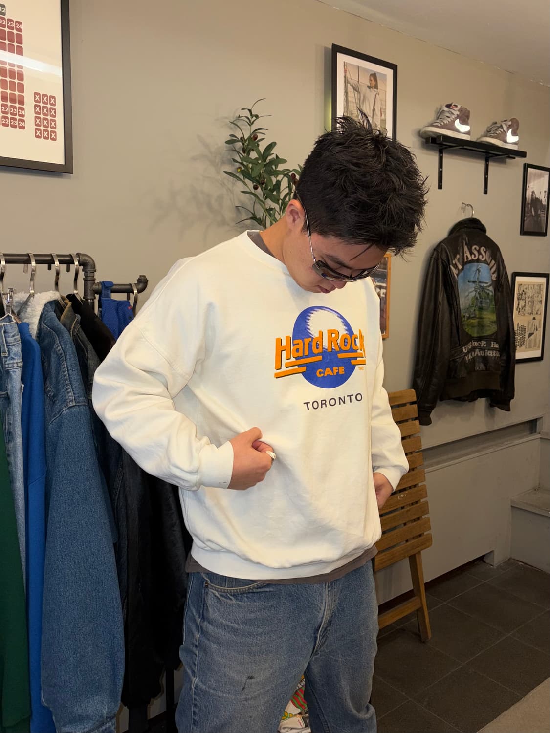 80’s Hard Rock Canada logo print sweats 상품이미지2