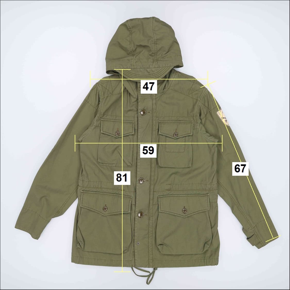 L 폴로 진스 스컬패치 M-43 밀리터리 야상 자켓 4114 상품이미지10
