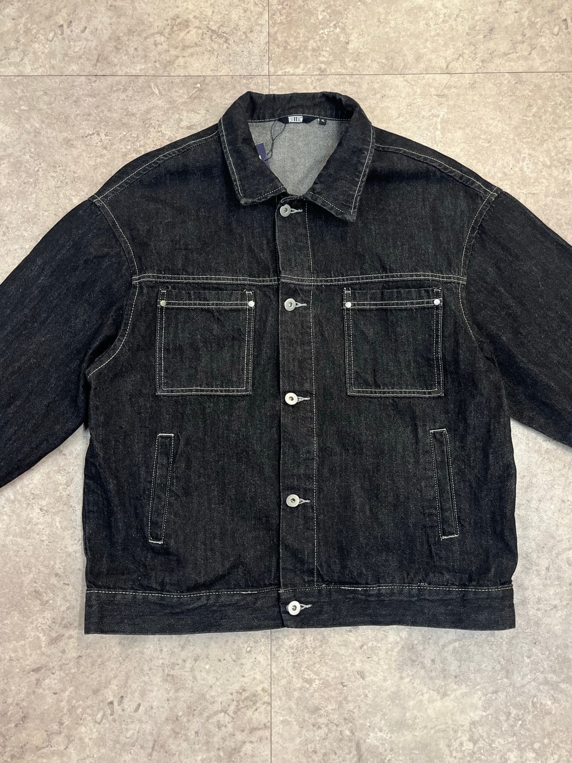 빈티지 흑청 데님 자켓 XL #csz4169 상품이미지5