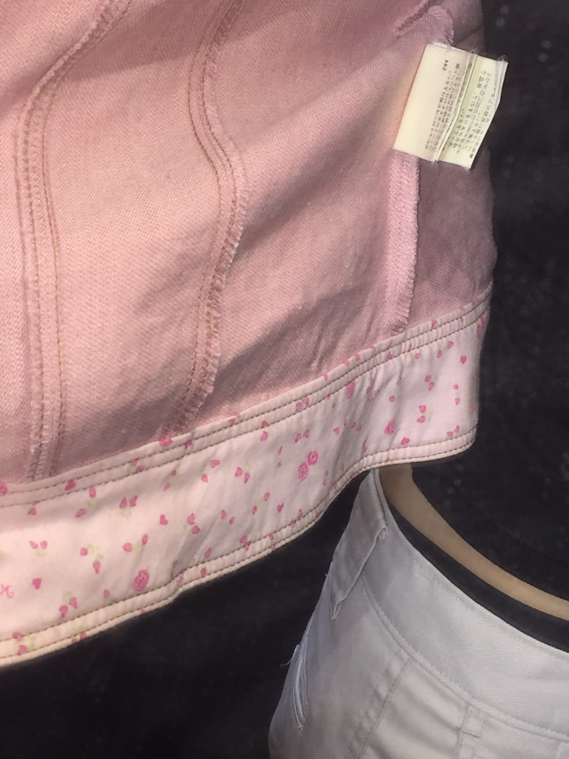 빈티지 하트 패치 비즈 핑크 자켓 상품이미지4