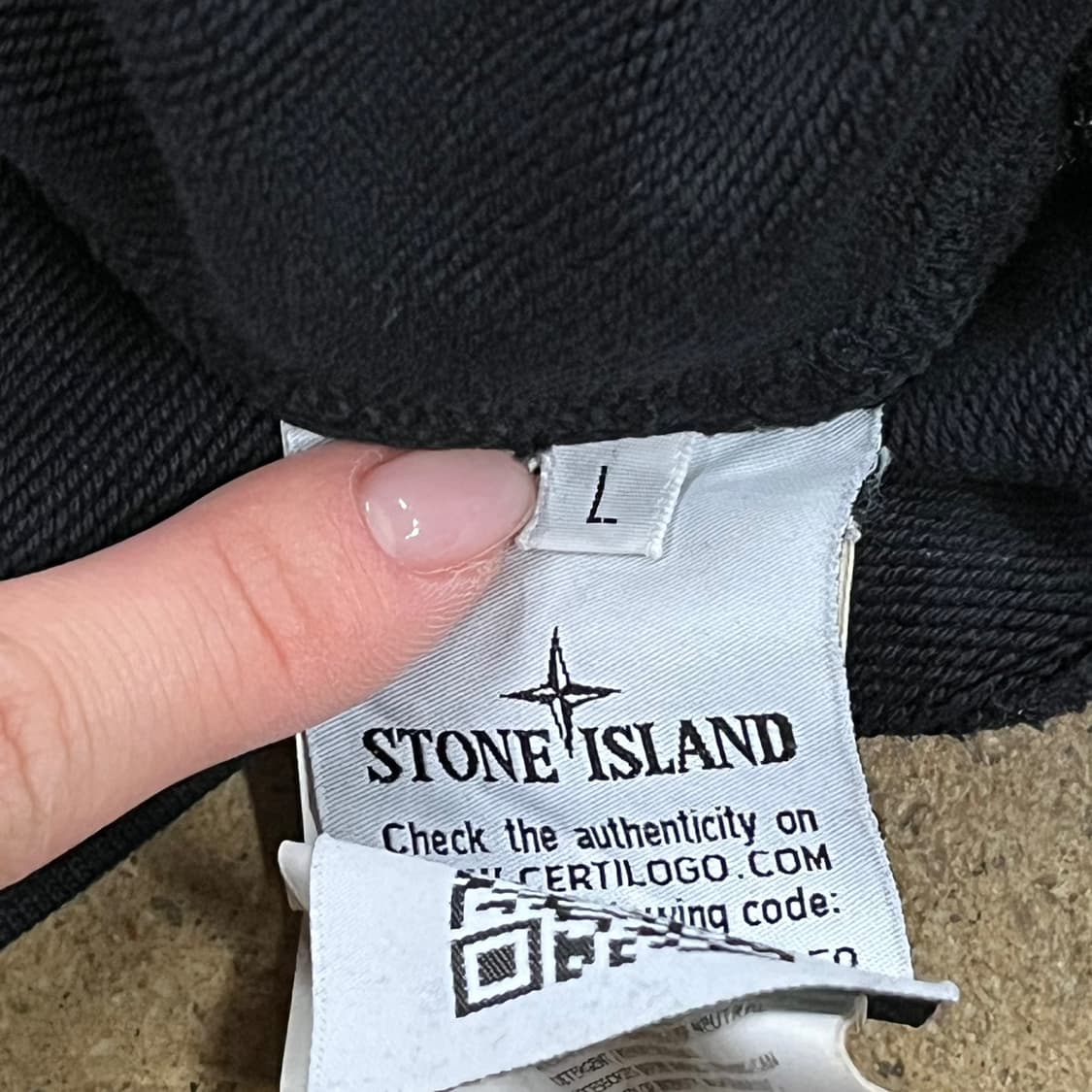 [정품/L] 스톤아일랜드 블랙 맨투맨 티셔츠 b12 상품이미지5