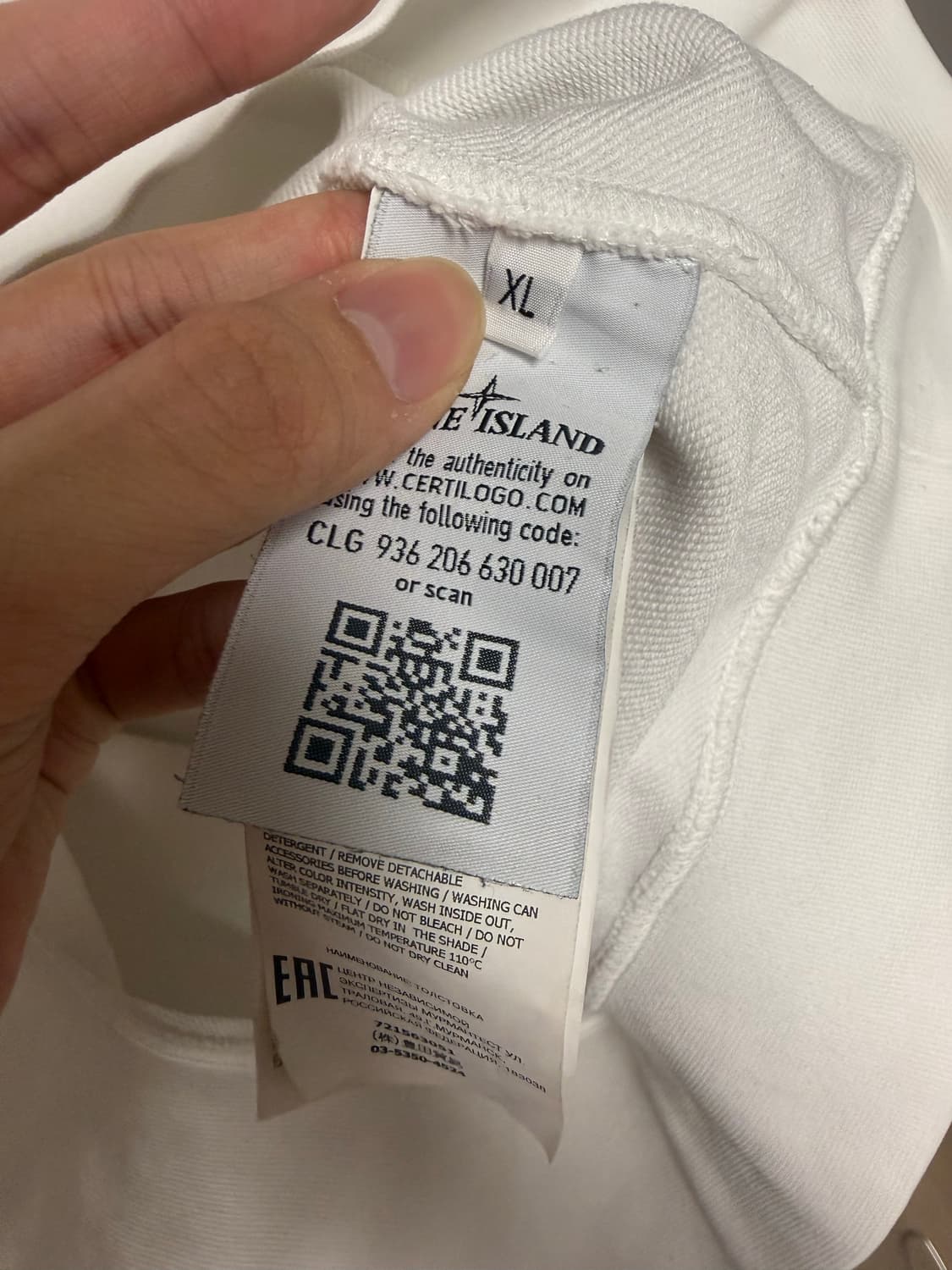스톤아일랜드 맨투맨 화이트 xl 상품이미지3
