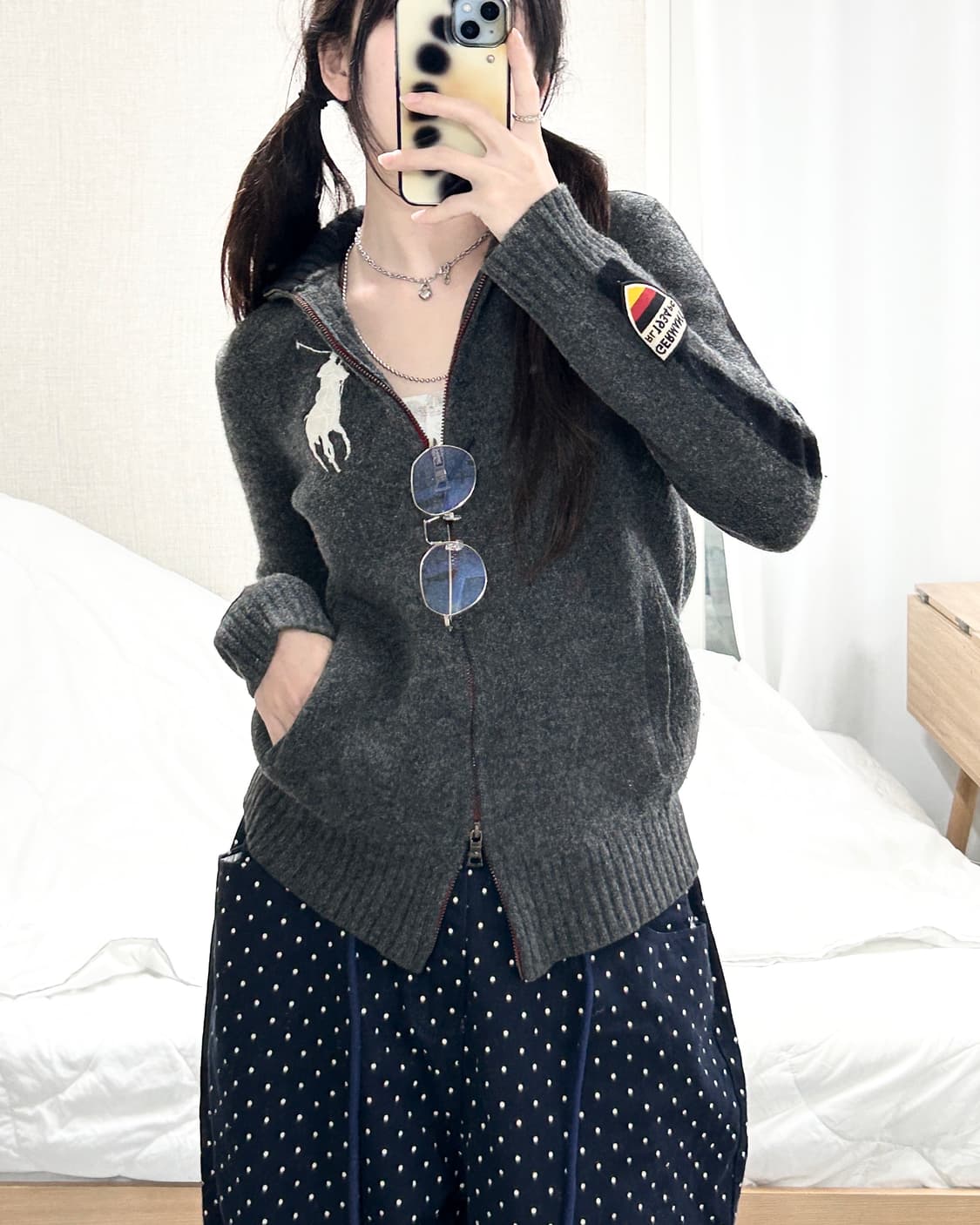 폴로 빅포니 독일 투웨이 니트집업 상품이미지1