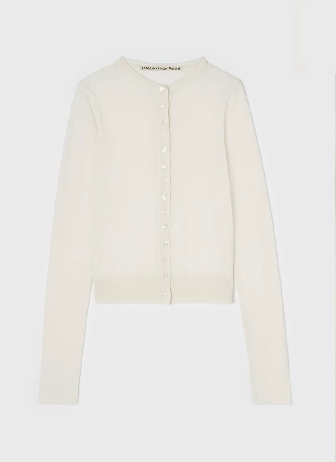LFM sheer button cardigan 가디건 Ivory 상품이미지2