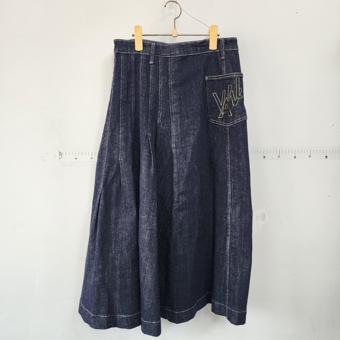 듀엘 청 데님 롱 스커트 상품이미지3
