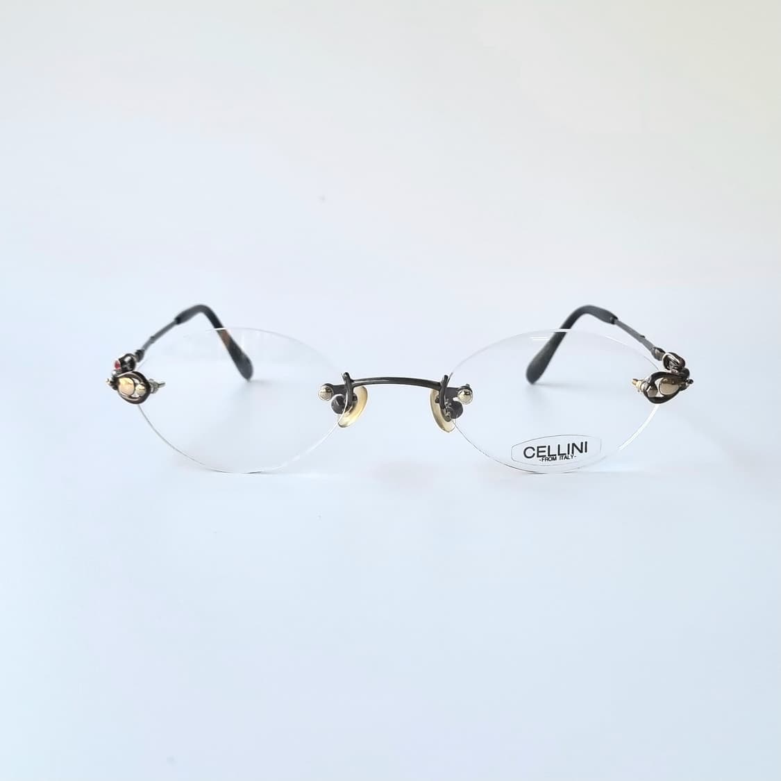 데드스탁  오벌쉐임 무테 큐빅 포인트 안경테 243 상품이미지1