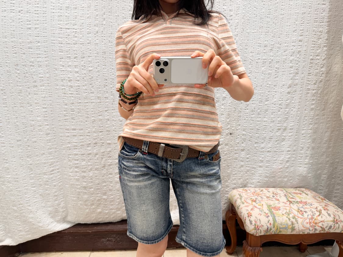 rose milk stripe tee 상품이미지2