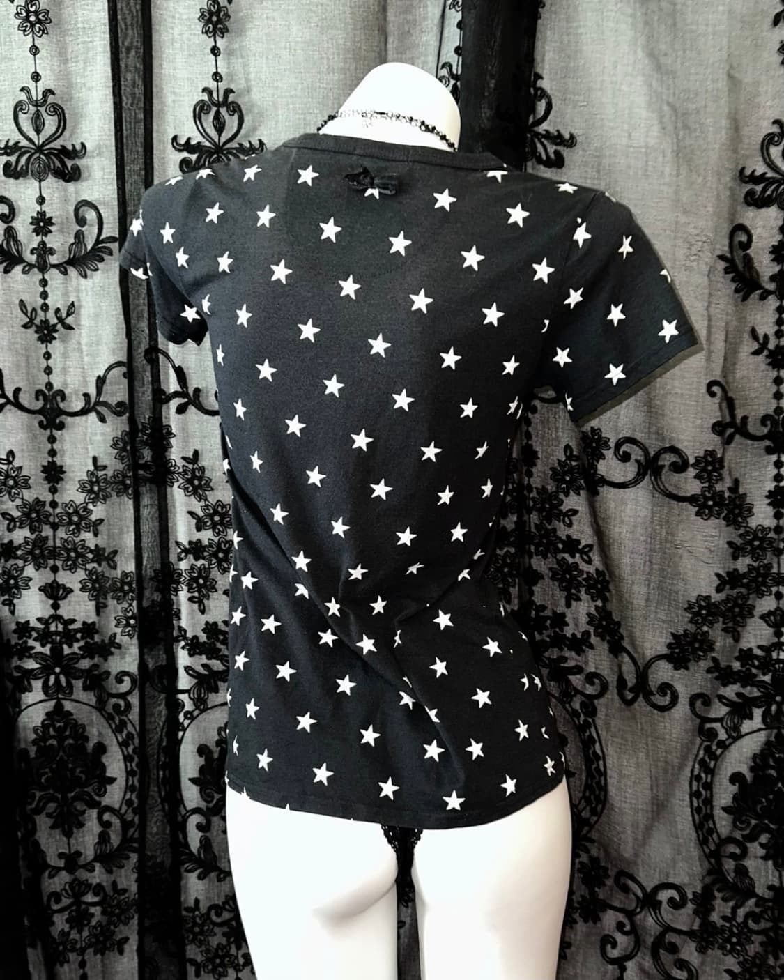 black star pattern graphic t-shirt 상품이미지3
