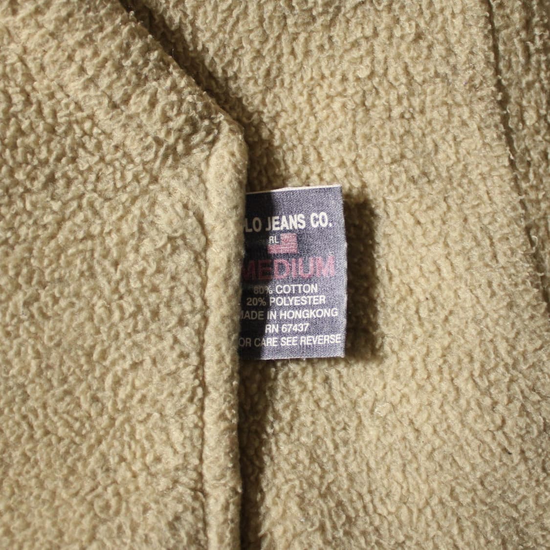 Polo 폴로 랄프로렌 베이지 기모 퀄팅 후드집업  상품이미지5