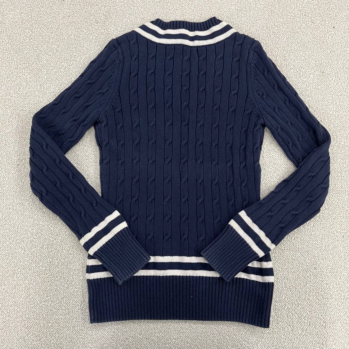 FM 티니위니 브이넥 케이블 니트 0127M2 상품이미지4