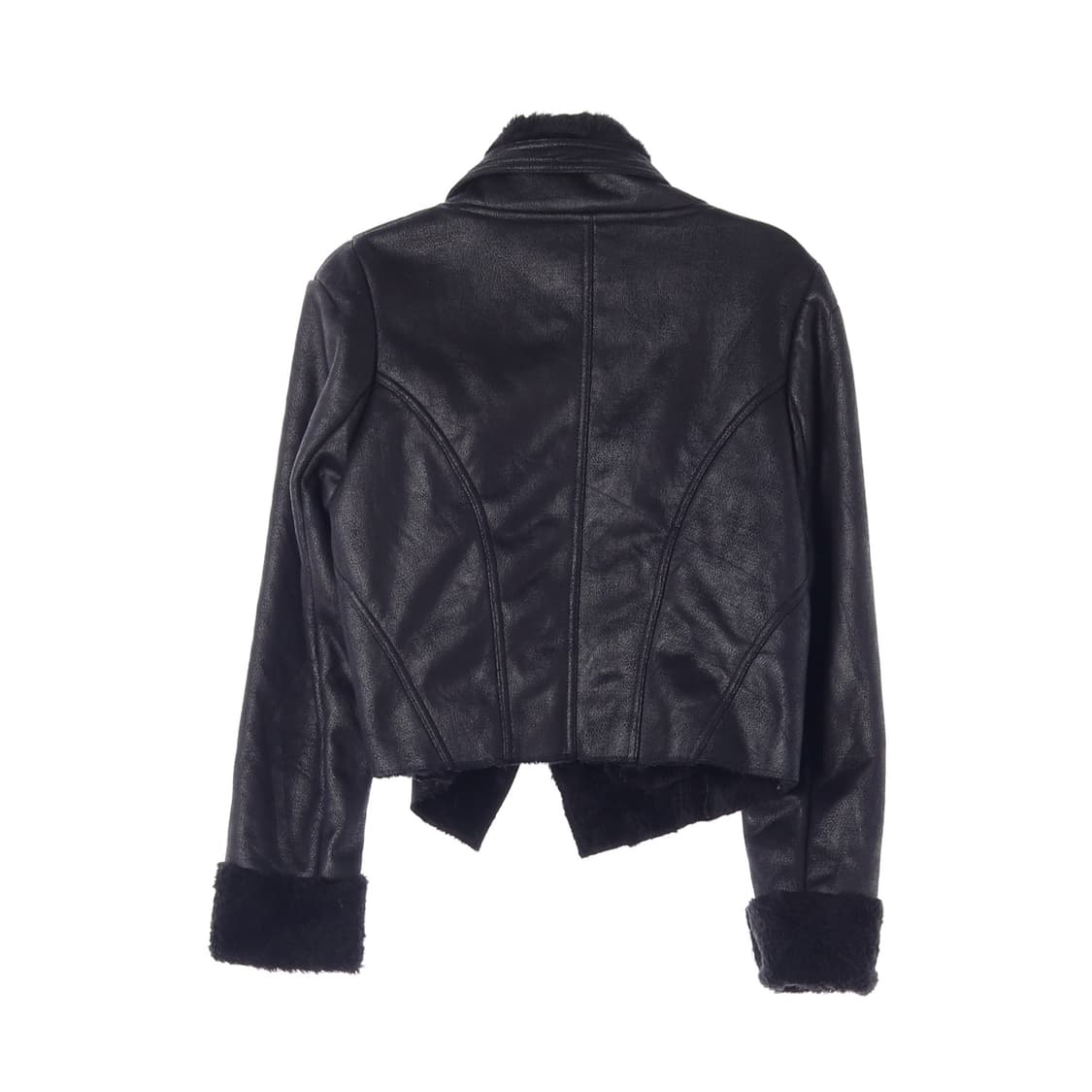 포에버21 카울넥 크롭 무스탕 자켓 L 상품이미지3