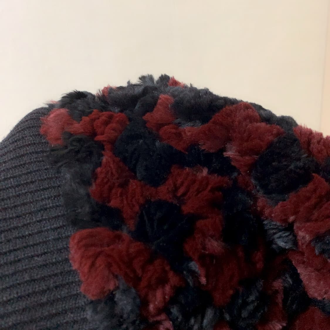 Roberto italy 레드 블랙 퍼 자켓 니트 집업 로베르토 이태리 상품이미지8