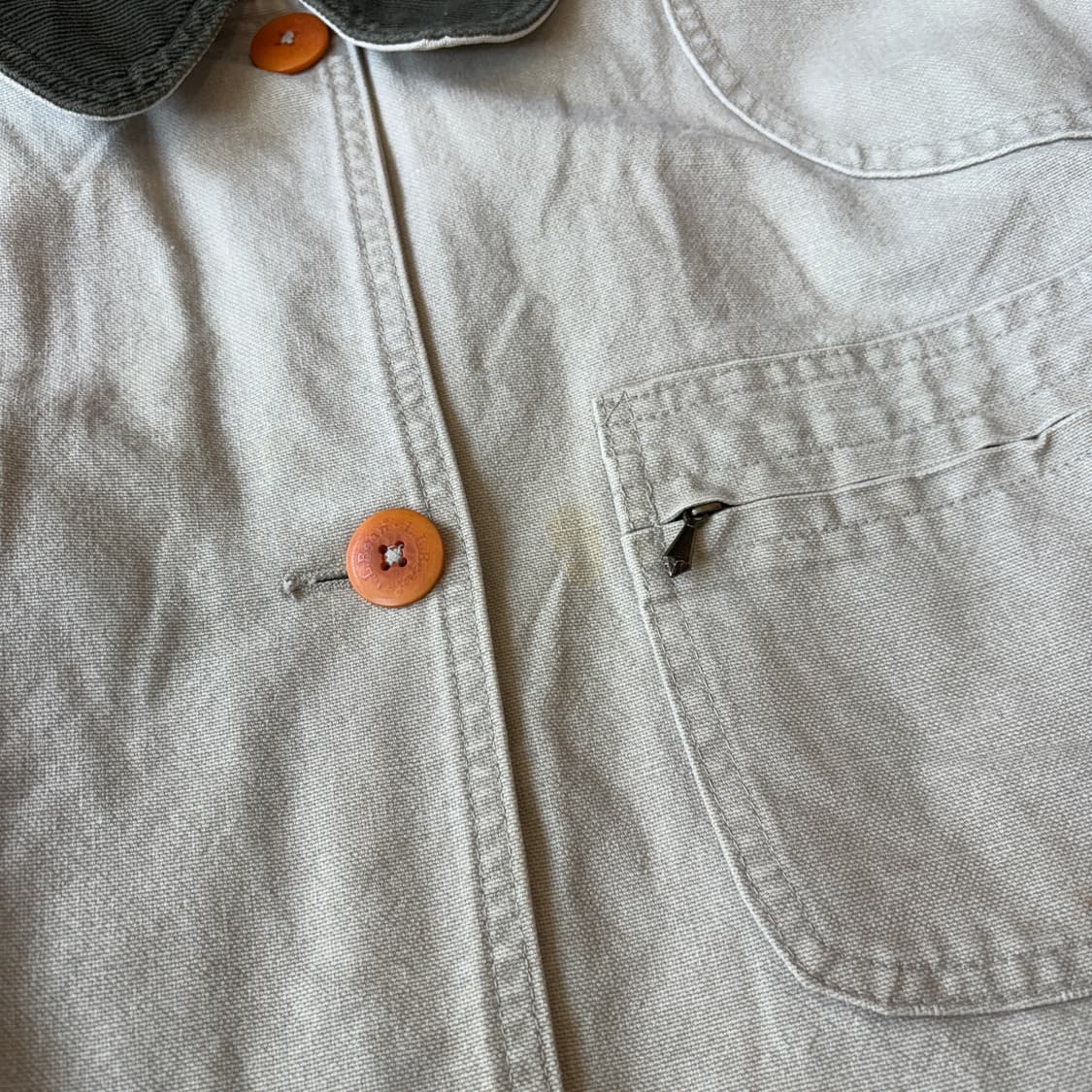 90s L.L.bean 90년대 생산 엘엘빈 아이보리 헌팅 자켓 상품이미지4