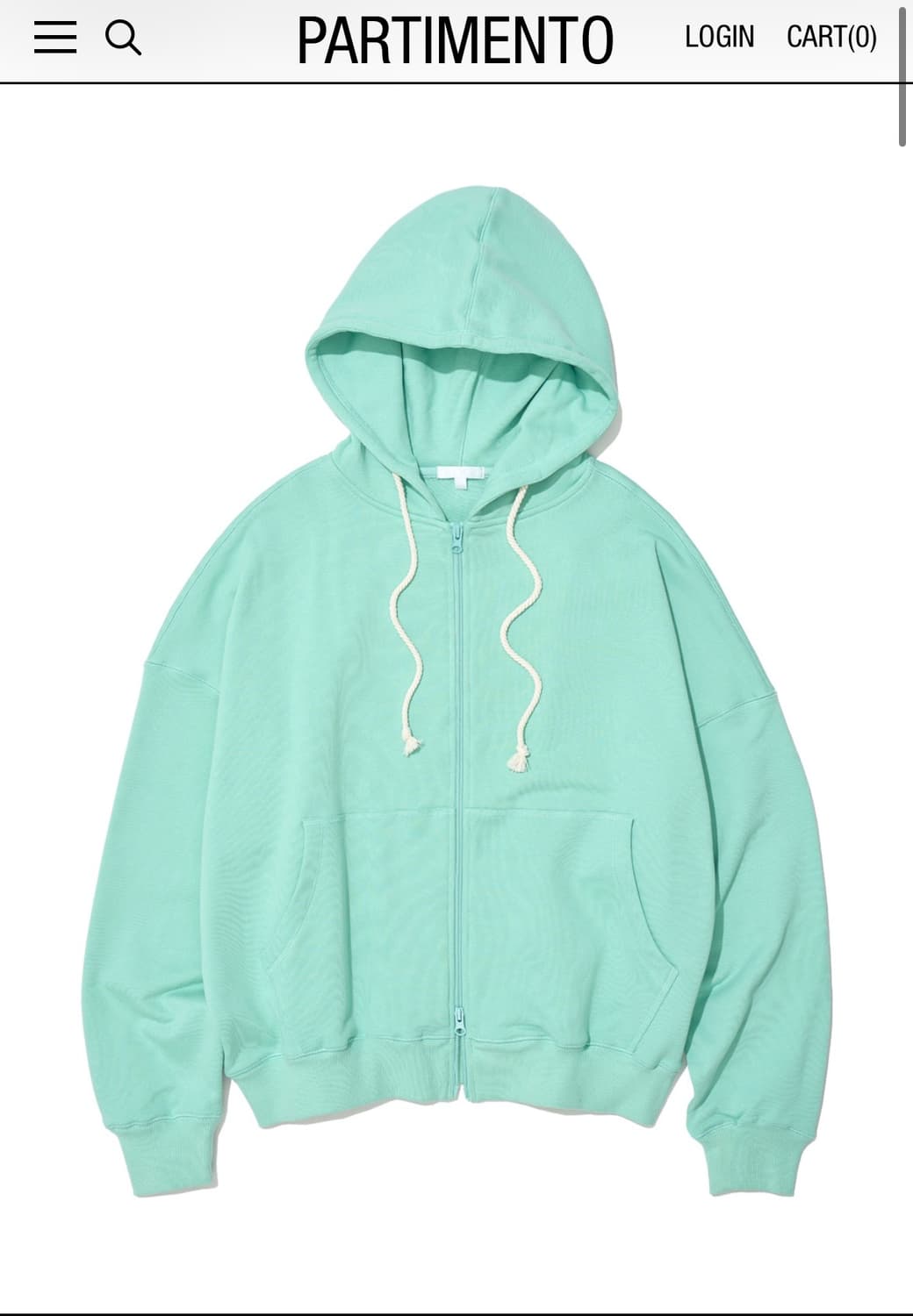 파르티멘토 후드집업 민트 상품이미지1