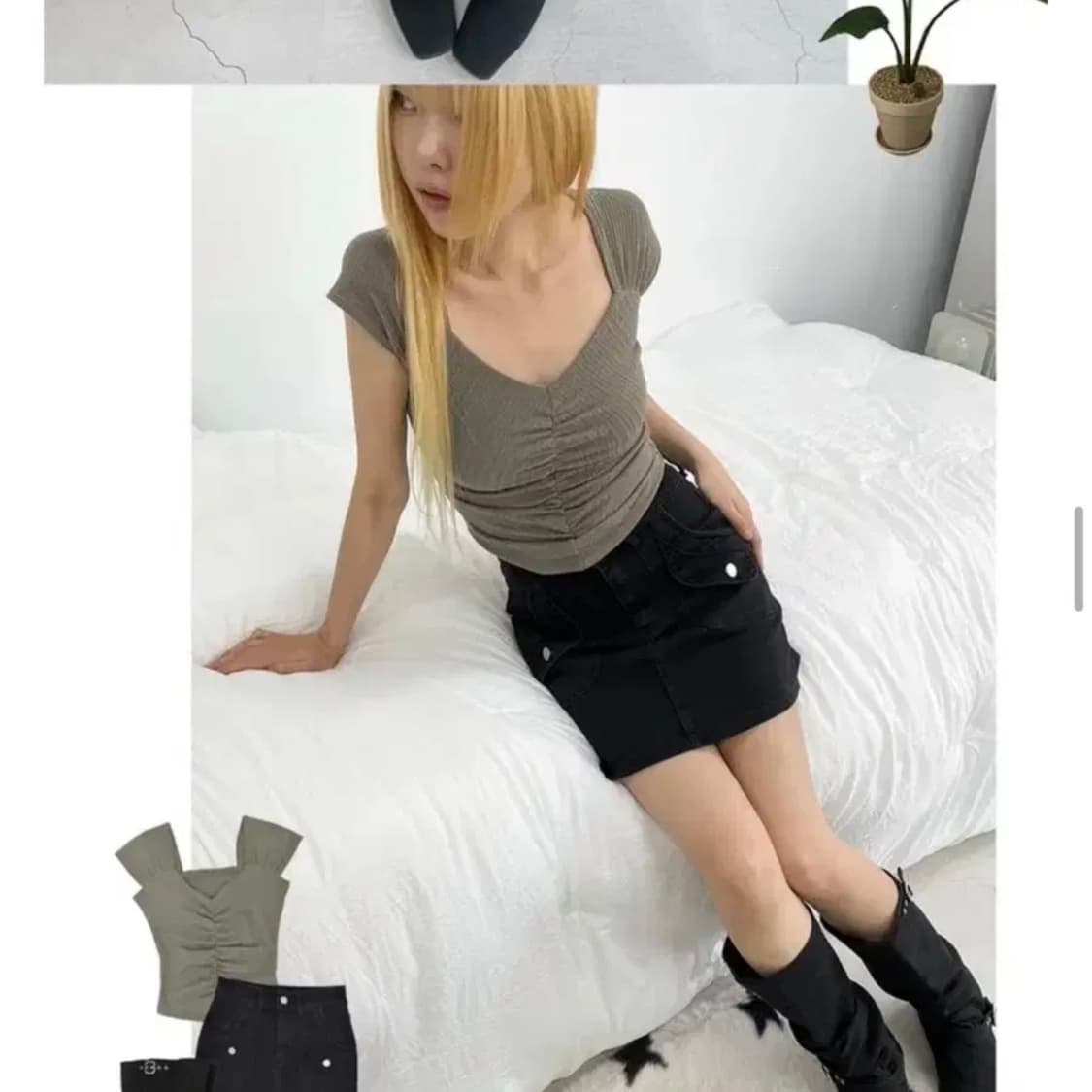 아쿠비클럽 밤비 셔링 펀칭 티 상품이미지2