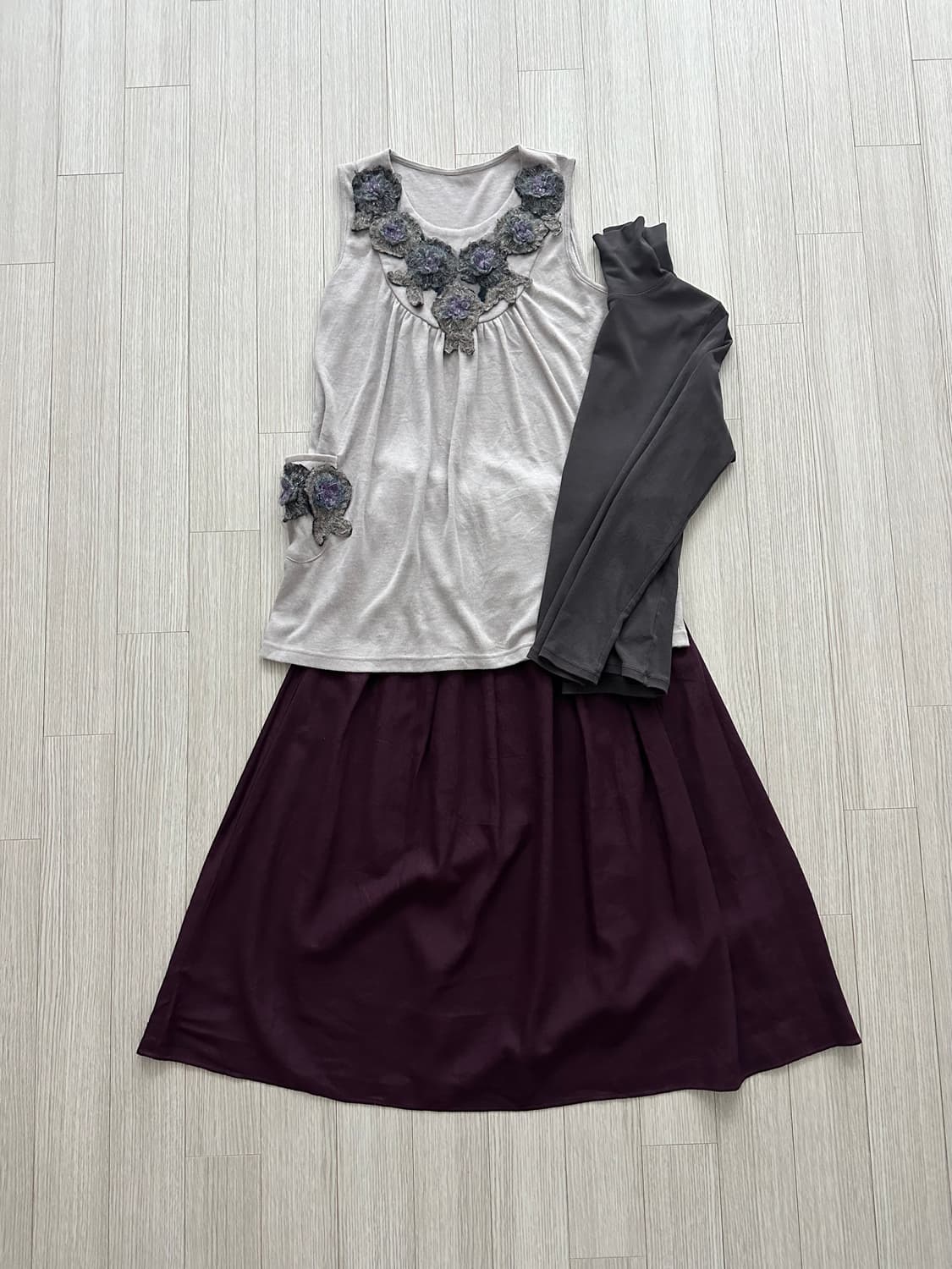 jpn 히피 모리걸 하구미 스즈코 레이어드 코디세트 상품이미지5