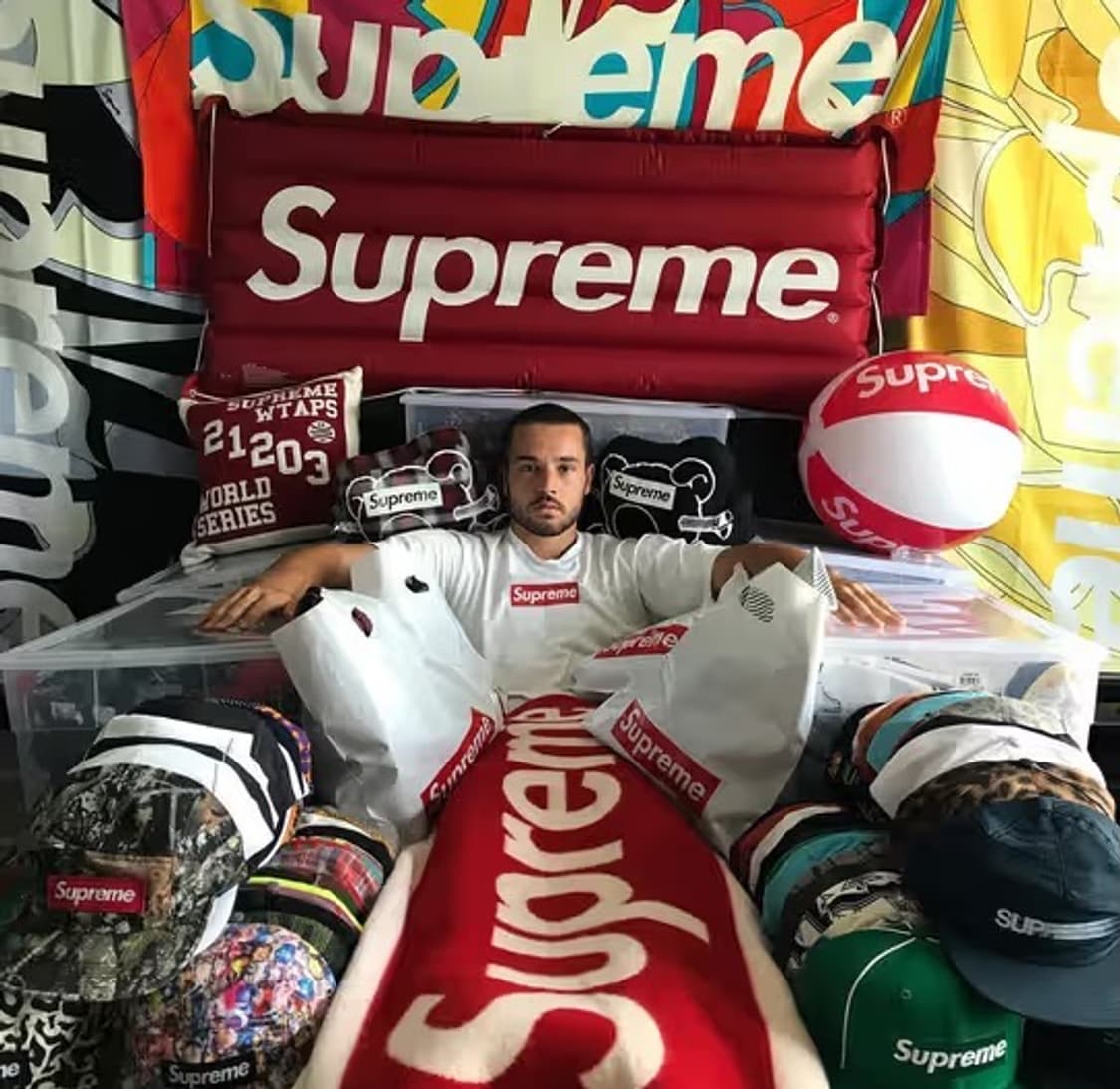 슈프림 2007 박스로고 티셔츠 흰빨 상품이미지8