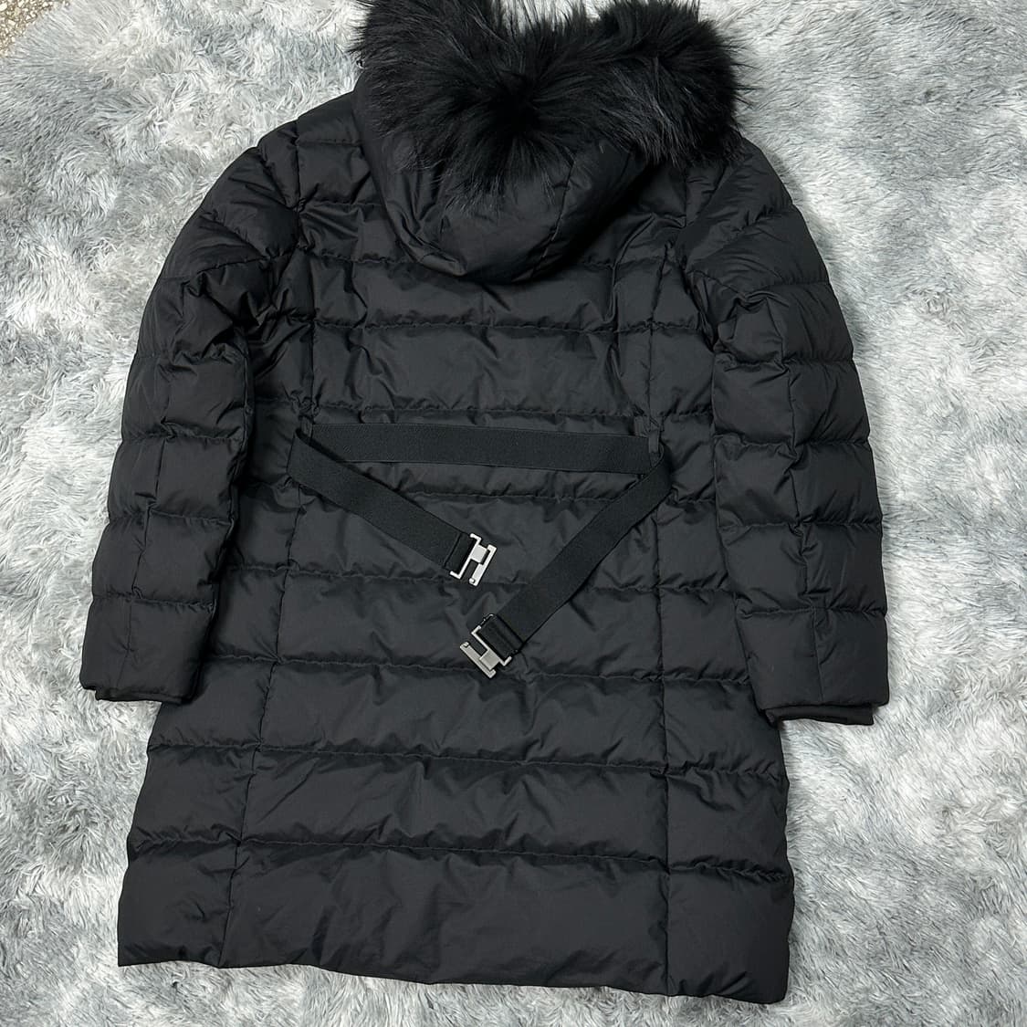 닥스 다운 블랙 퍼 롱패딩 105 상품이미지3