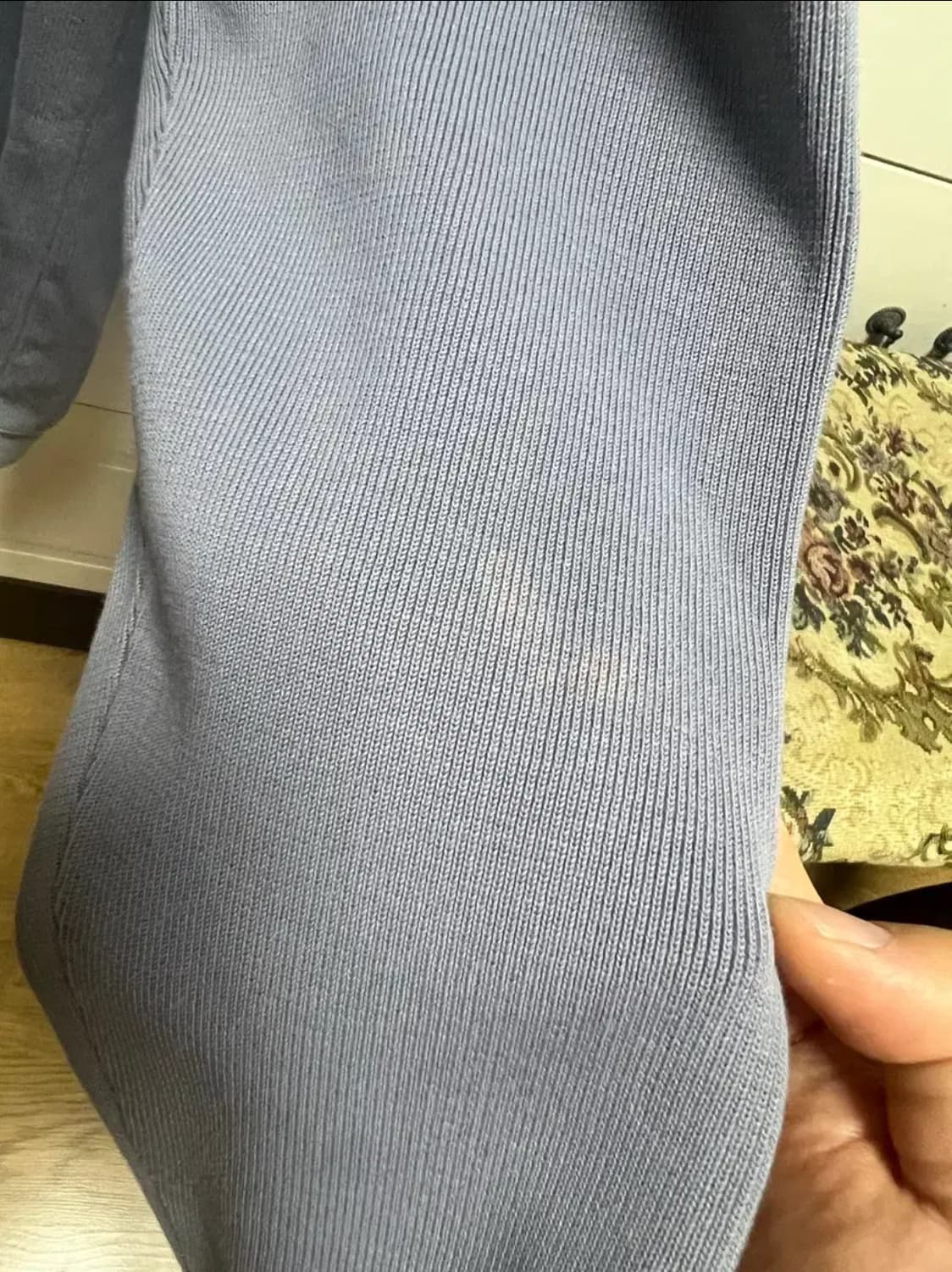 코스(COS)/니티드 코튼 자켓 스틸블루/M 상품이미지8