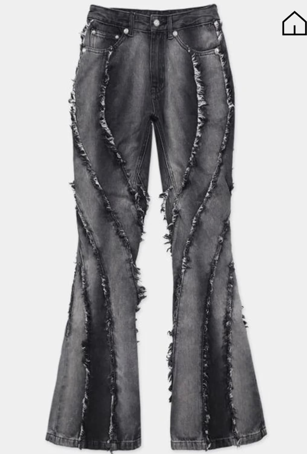 배드블러드 트위스트 프레이드 데님 팬츠 S  상품이미지1