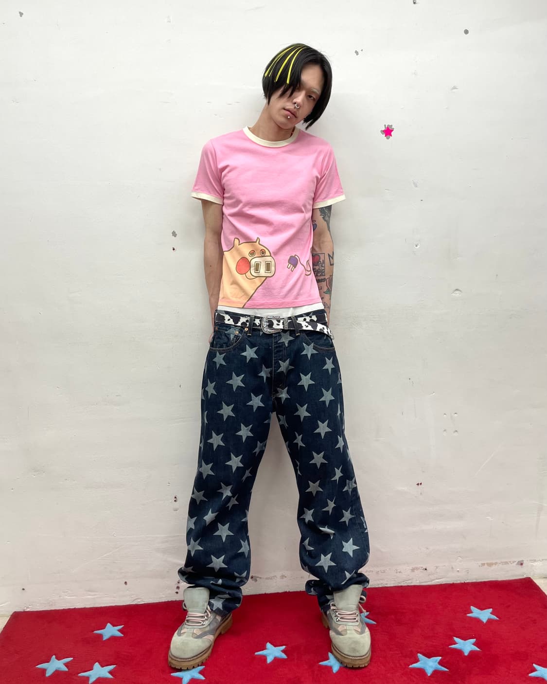 Drugstore Pork Nose Pink T-Shirt 상품이미지4