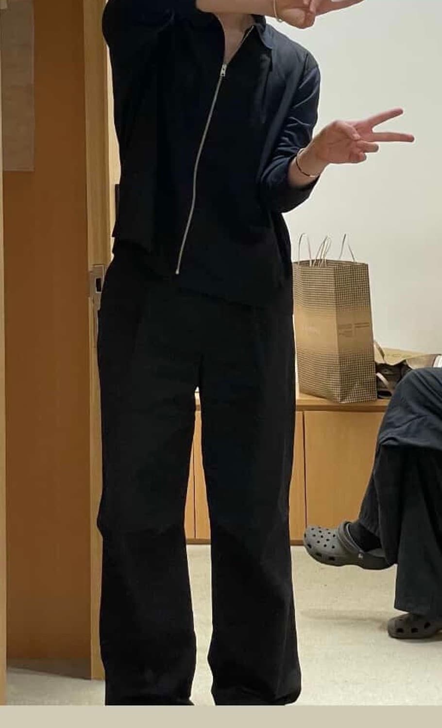 셔터 워시드 턱 치노 팬츠 상품이미지2