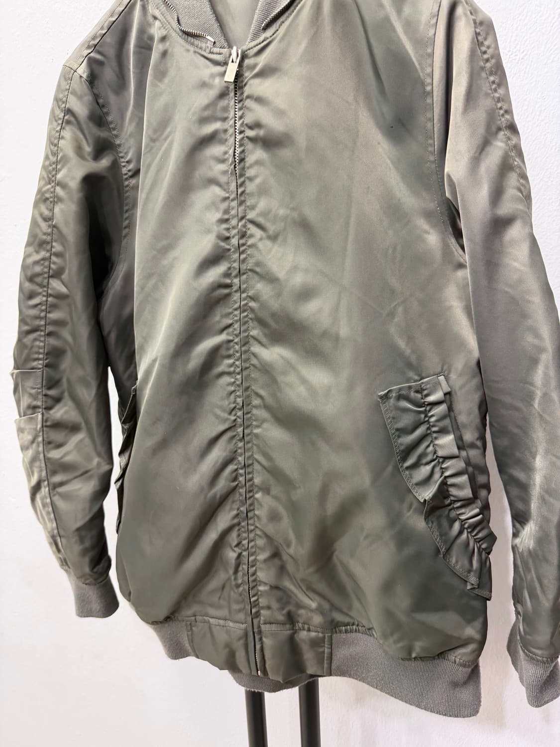 정품) O2ND 오즈세컨 한섬 카키색 MA-1 항공 점퍼 82 상품이미지3